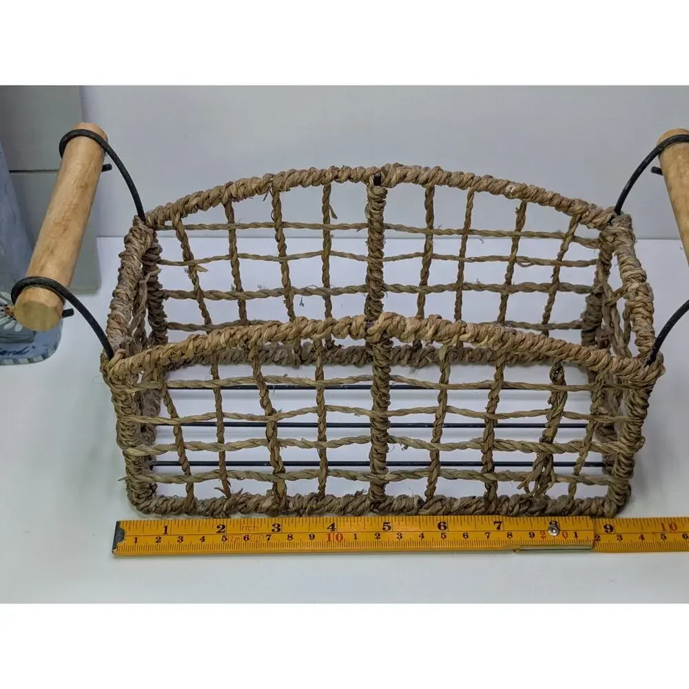 Farmhouse Home Decor Lot Basket Mail Organizer Clipboard Sign Rustic Country